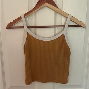 Arizona Jean Company Mustard Camisole with Cream Trim